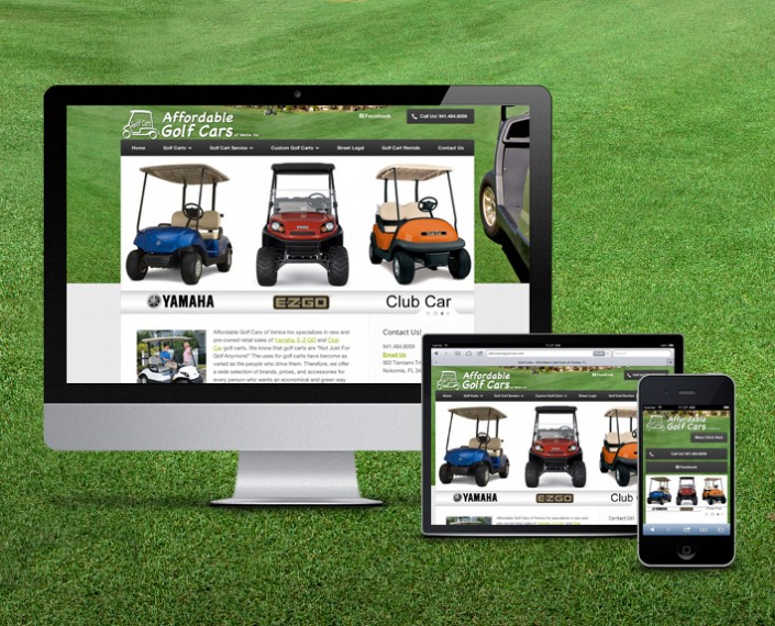 Affordable Golf Cars Web Design